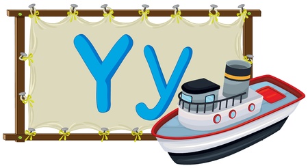 Alphabet letter illustration on a brown canvasのイラスト素材