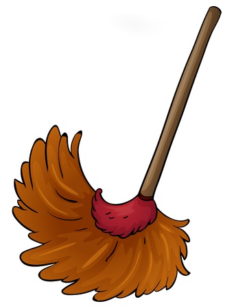 illustration of a broom on a white backgroundのイラスト素材