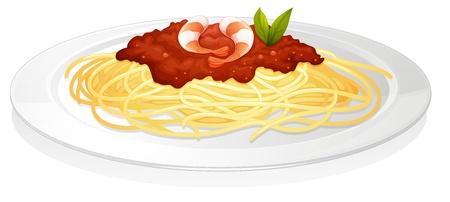 illustration of a nuddles on a white backgroundのイラスト素材