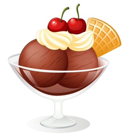 illustration of a Icecream on a white backgroundのイラスト素材
