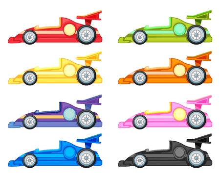 illustration of various cars on a white backgroundのイラスト素材
