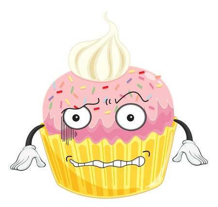 illustration of cake on a white backgroundのイラスト素材