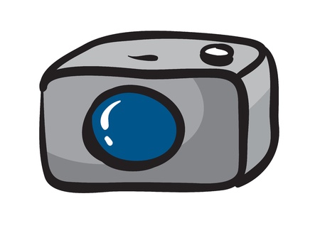 illustration of a camera on a white backgroundのイラスト素材