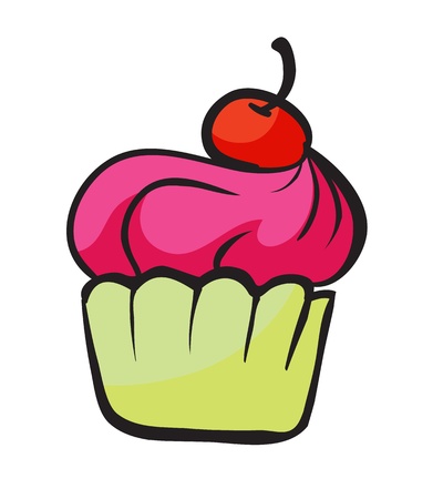 illustration of cake on a white backgroundのイラスト素材