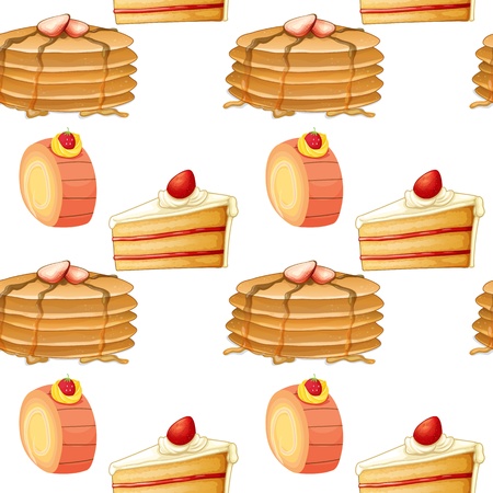 illustration of a cake on a white backgroundのイラスト素材