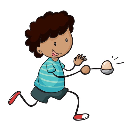 illustration of a boy on a white backgroundのイラスト素材