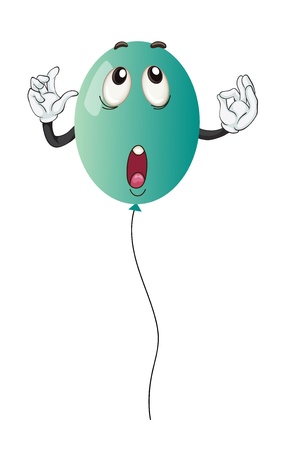 illustration of a balloon on white backgroundのイラスト素材