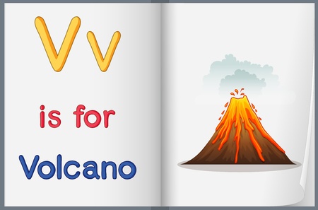 Worksheet teaching a letter and word with pictureのイラスト素材