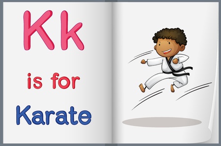 Worksheet teaching a letter and word with pictureのイラスト素材