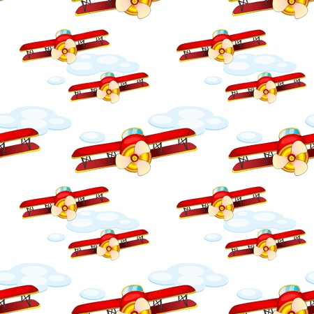 illustration of a aeroplanes on a white backgroundのイラスト素材