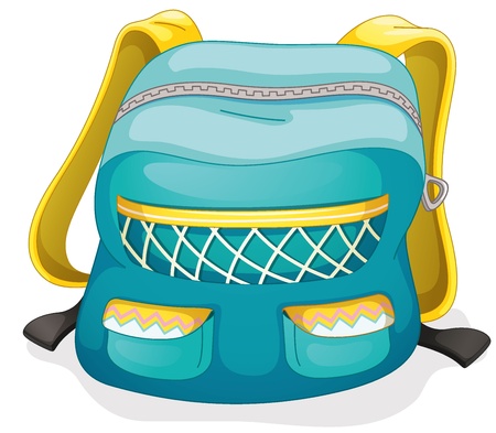illustration of a school bag on a white backgroundのイラスト素材