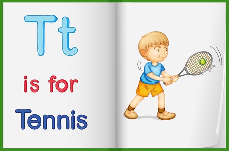 Illustrated voabulary learning sheet in a bookのイラスト素材