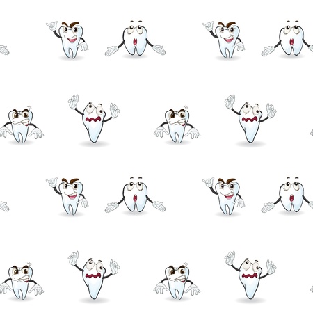 illustration of tooths on a white backgroundのイラスト素材