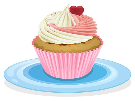 Illustration of an isolated cupcake on a whiteのイラスト素材