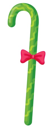 illustration of a green candy on a white backgroundのイラスト素材