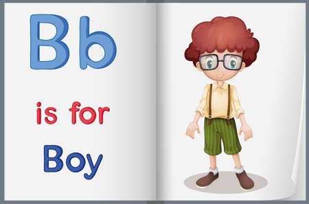 Illustrated letters and words worksheetのイラスト素材