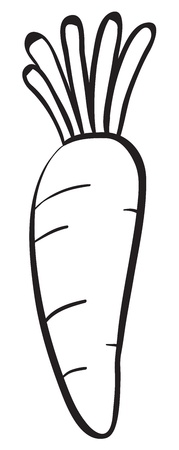 Illustraiton of a simple vegetable illustration on whiteのイラスト素材