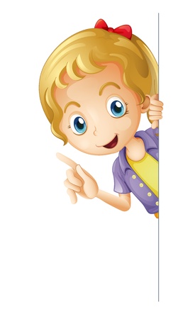 illustration of a girl on a white backgroundのイラスト素材