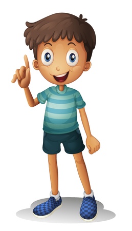 illustration of a boy on a white background illustration of a boy on a white background