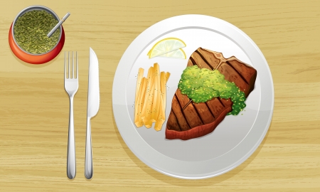 illustration of a food on color backgroundのイラスト素材