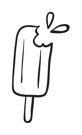illustration of an icecream sketch on a white backgroundのイラスト素材