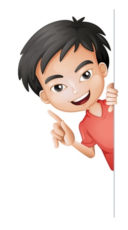 illustration of a boy on a white backgroundのイラスト素材