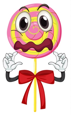 illustration of a lolly on a white backgroundのイラスト素材