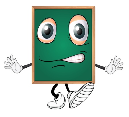 illustration of a green board on a white backgroundのイラスト素材