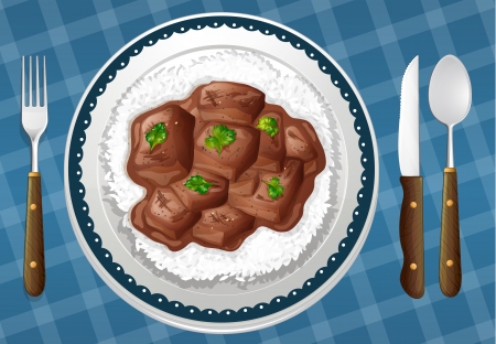 illustration of a food on a blue backgroundのイラスト素材