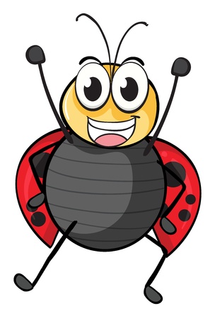 illustration of a ladybug on a white backgroundのイラスト素材