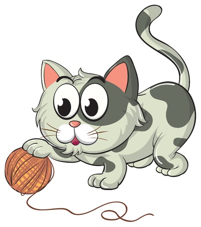 illustration of a cat on a white backgroundのイラスト素材