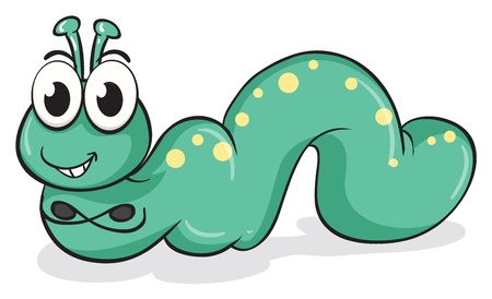 illustration of a caterpillar on a white backgroundのイラスト素材