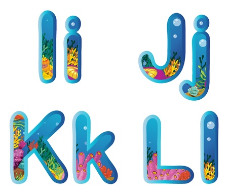 illustration of alphabets on a white backgroundのイラスト素材