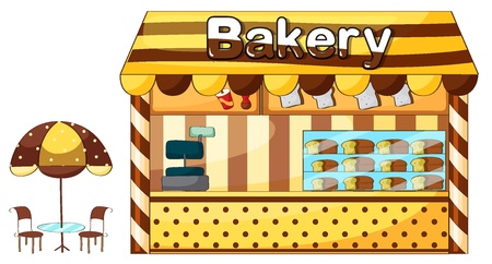 A Illustration Of Cakes Store Display Royalty Free Vector Graphics
