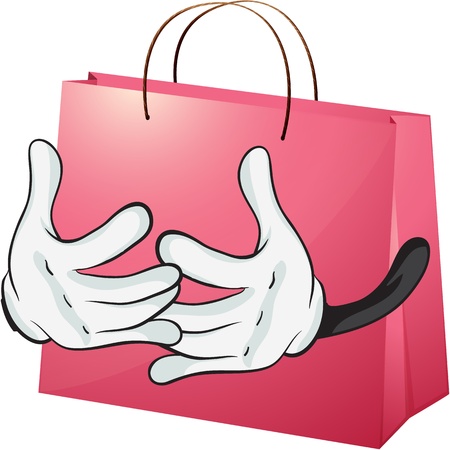 Illustration of a red bag on a white backgroundのイラスト素材