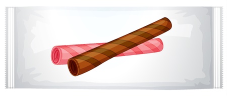 Illustration of a pack of sweets on a white backgroundのイラスト素材