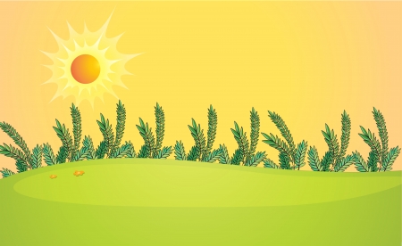 Illustration of a very bright sunのイラスト素材