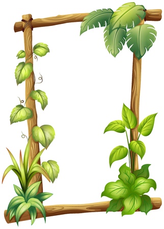 Illustration of a vine plant on a white backgroundのイラスト素材