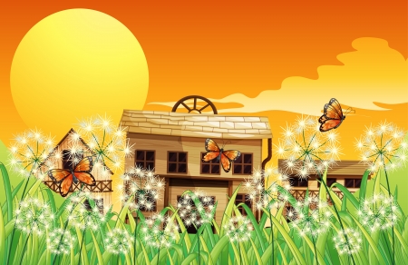 Illustration of houses with different designsのイラスト素材