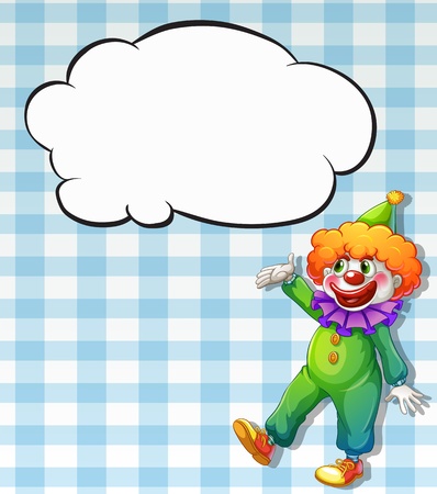 Illustration of a clown with empty calloutsのイラスト素材