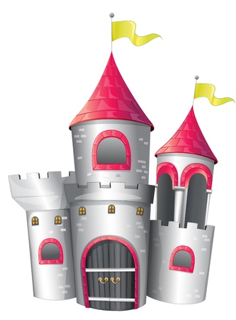 Illustration of a big palace on a white backgroundのイラスト素材