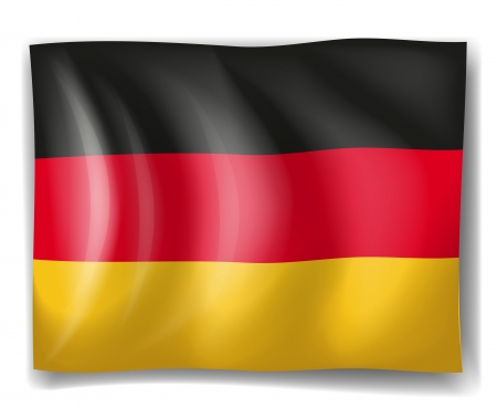 Illustration of a German flag on a white backgroundのイラスト素材
