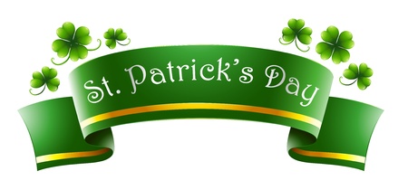 Illustration of a green symbol for St. Patrick's Day on a white backgroundのイラスト素材