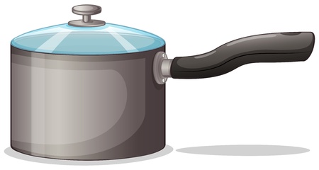 Illustration of a pot on a white backgroundのイラスト素材