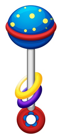 Illustration of a colorful toy for infants on a white backgroundのイラスト素材