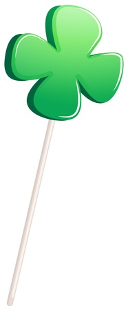 Illustration of a green clover plant on a white backgroundのイラスト素材