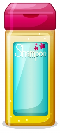Illustration of a bottle of shampoo on a white backgroundのイラスト素材