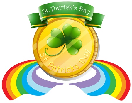 Illustration of a St. Patrick's Day greeting on a white backgroundのイラスト素材