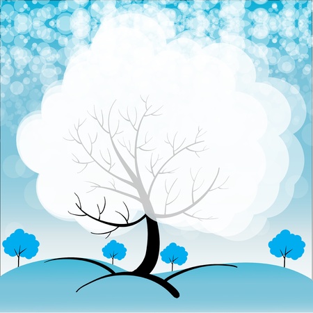 Illustration of a snowy seasonのイラスト素材