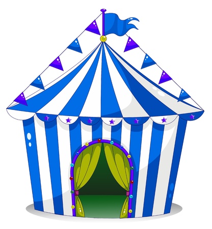 Illustration of a circus tent on a white backgroundのイラスト素材